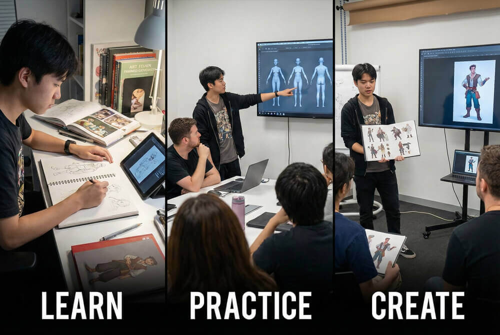 Character designer steps to take