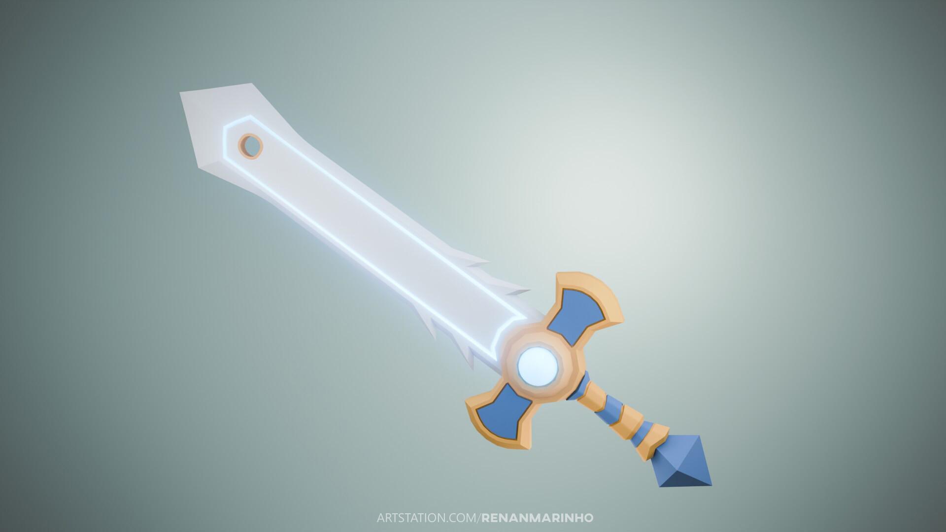 Mystical sword created in Blender