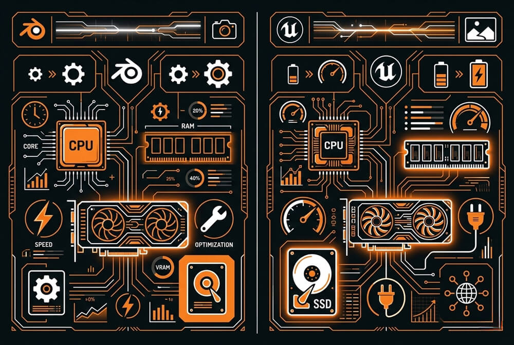 System requirements UE vs blender