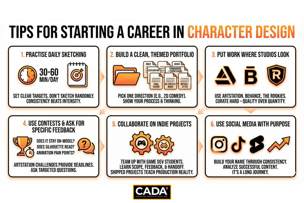 Tips for starting a career in character design