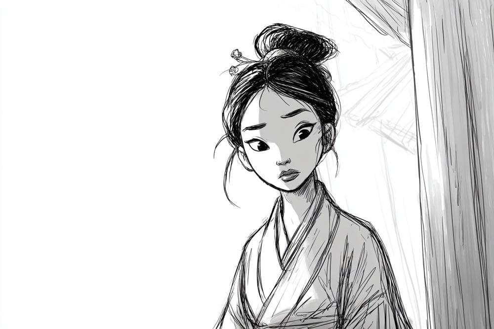 Traditional hand drawn animation